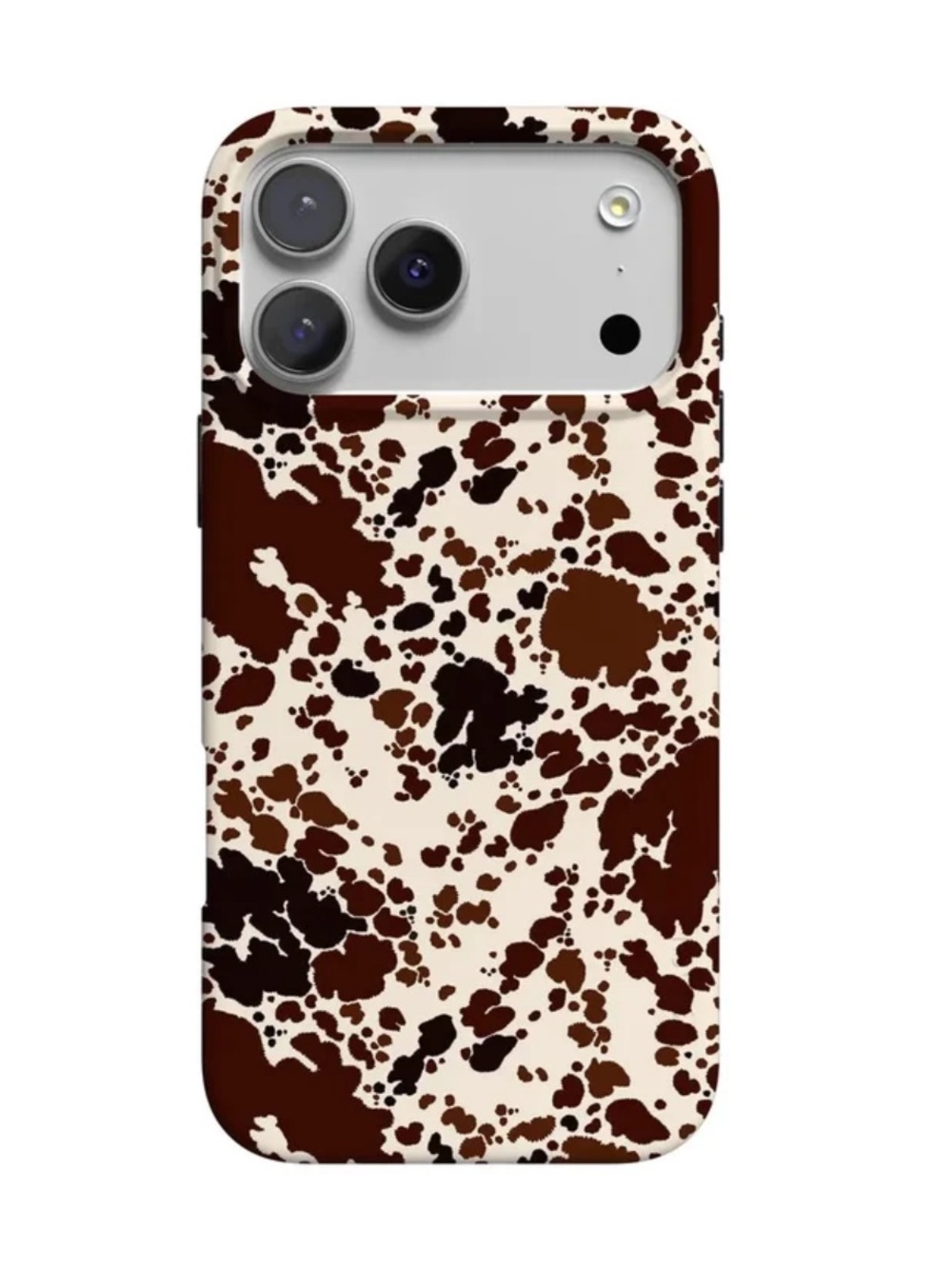 Casely Brown & Cream Splatter Phone Case for iPhone cow print iPhone 17 pro max